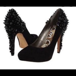 SAM EDELMAN ROZA BLACK SUEDE PUMP SZ 11